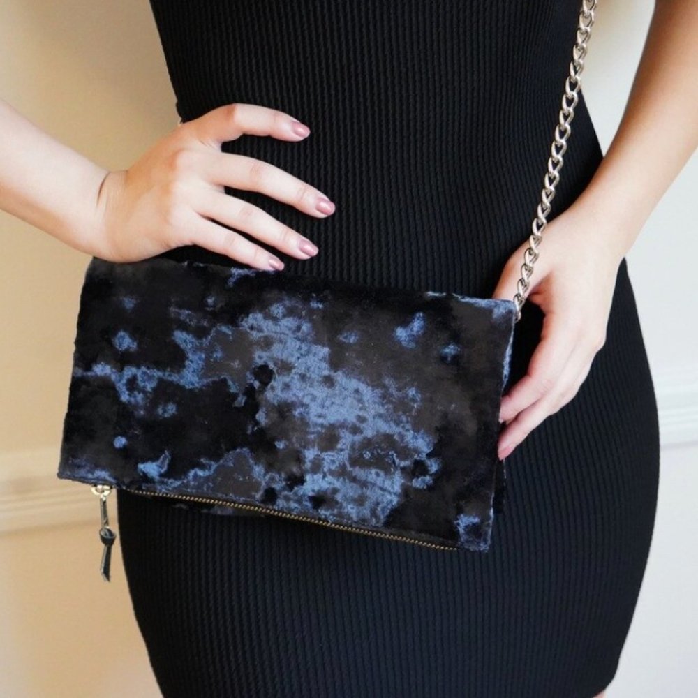 Black Velvet Crossbody Mini